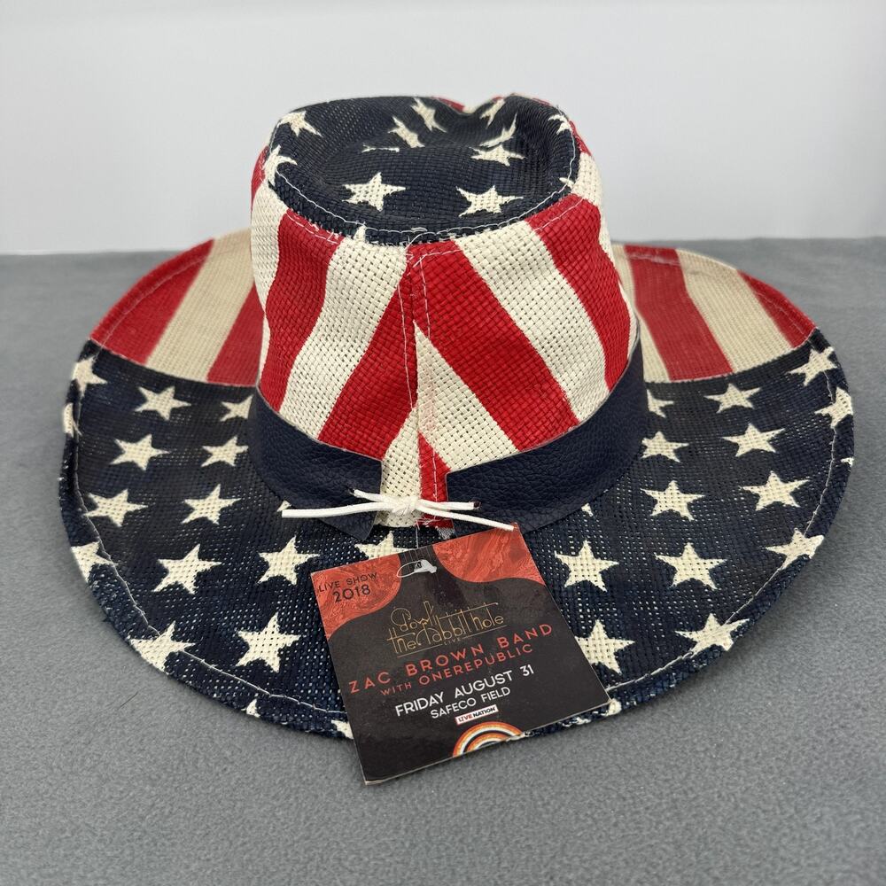 Seattle Mariners Patriotic Cowboy Hat Zac Brown Band 2018 Safeco Field USA MLB - Picture 4 of 7